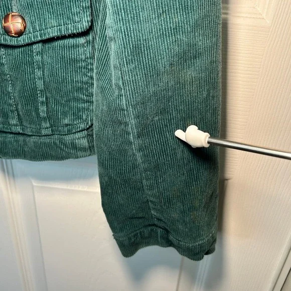 Vintage American Eagle Corduroy Blazer Teal Green Button Front Pockets Women‎ L - Picture 5 of 8